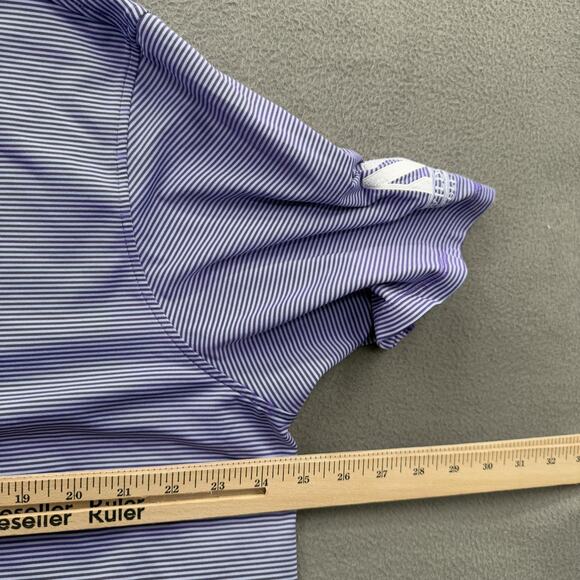 Greyson Polo Mens XL Purple Striped Collared Preppy Golf Golfing Performance. - Picture 5 of 9